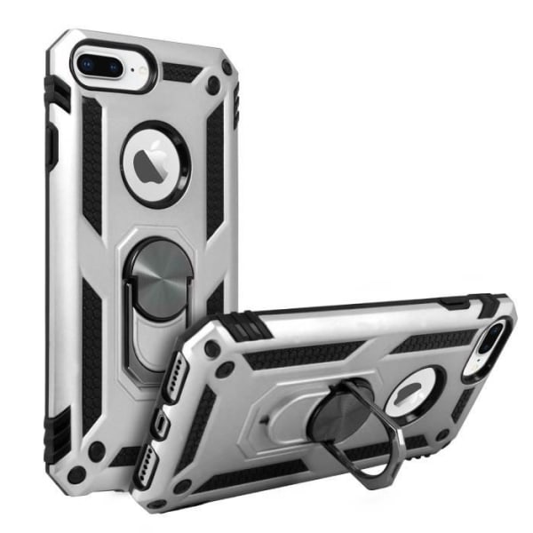 iPhone 6 Plus ja 6S Plus sekä 7 Plus ja 8 Plus Hybrid Case Ring Support hopea