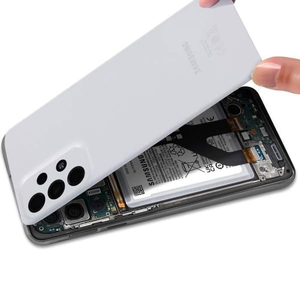 Batteri Cache - SAMSUNG - Galaxy A33 5G - Hvid - Nem installation Vit