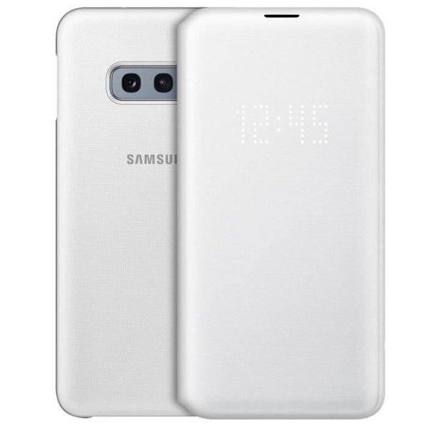 Hölster - Samsung - Galaxy S10e - LED View Cover - Läder - Vit - Kortficka Vit