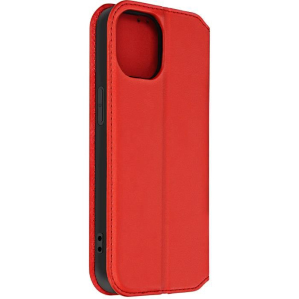 Fodral till iPhone 15 Pro - AVIZAR - Korthållare Video Support Magnetic Flip - Röd Röd