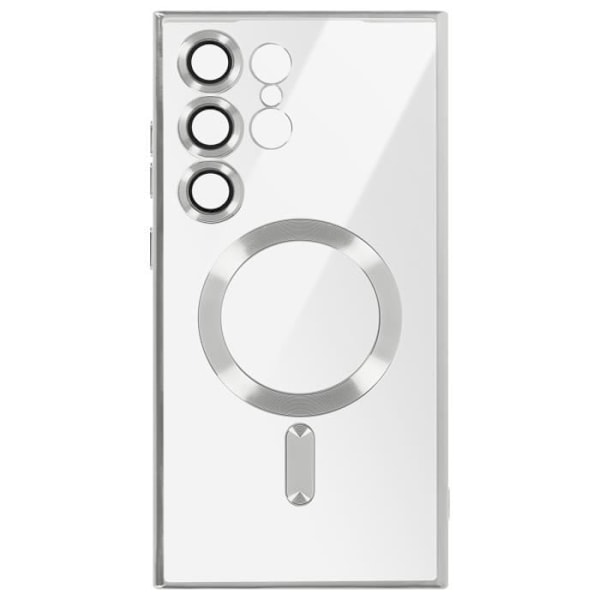 MagSafe Taske til Samsung S24 Ultra i Silver Chrome Contour Silikone Grå