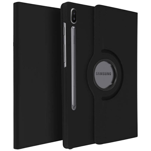 Tablet etui - AVIZAR - Samsung Galaxy Tab S6 10.5 - Fuld beskyttelse - Rotationsstøtte 360° - Sort Svart