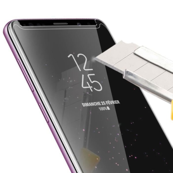 Skyddsglas - Samsung - Galaxy S9 - Härdat glas - Böjda kanter - Transparent Transparent