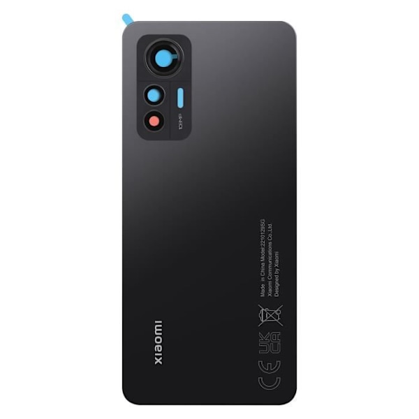 Udskiftningsglas bagtil til Xiaomi 12 Lite - AVIZAR - Mørkegrå - Sort - Vægt: 0 g Svart