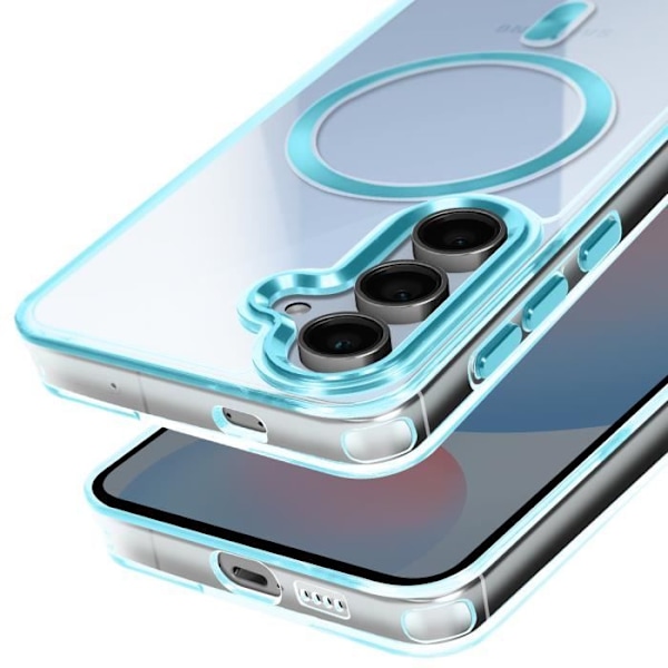 Coque MagSafe til Samsung Galaxy S24 og S25 Bag Glas Farve Blå Blå