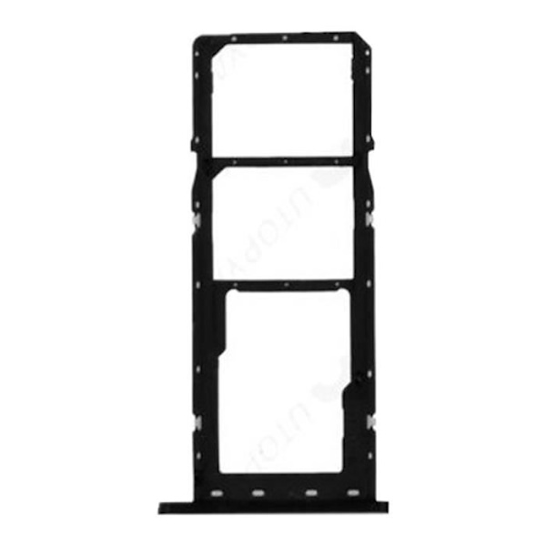 Ersättningsfack för SIM-kort - Samsung Galaxy A03 - Svart - Dual Nano SIM + Micro-SD Svart