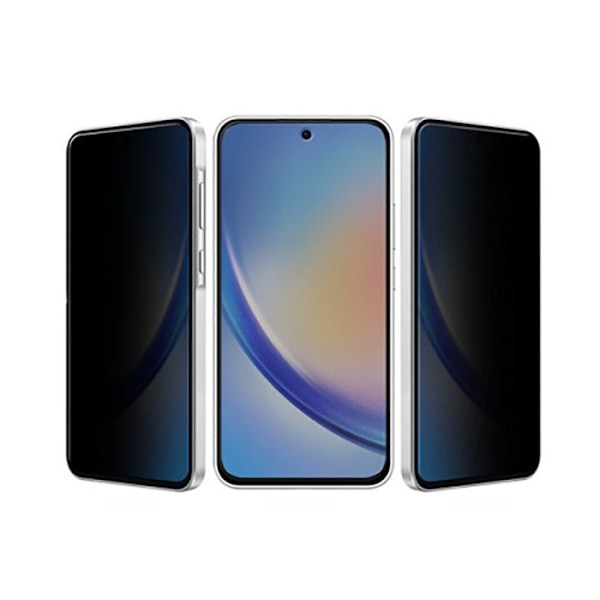 Hærdet glas 2.5D til Samsung Galaxy A35 / A55 Privacy Ultra Robust Eiger Sort transparent Svart