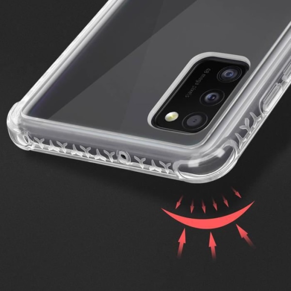 Galaxy A41 Case Air Cushion Technology ja Tryax Force Case Air - läpinäkyvä valkoinen