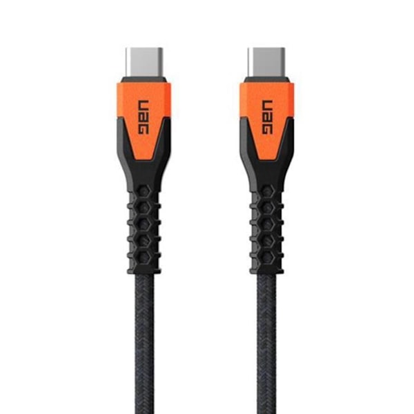 USB-C / USB-C 60W Oplade- og Overførselskabel i Kevlar Rugged 1,5m UAG Sort Orange