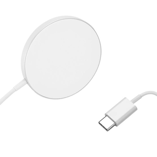 MagSafe-laddare för iPhone 15W med USB-C-kabel 1m Kompakt Bwoo Vit Vit
