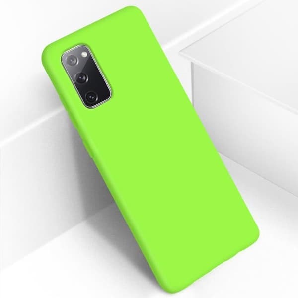 Fodral Galaxy S20 FE Halvstyv Soft Touch-kompatibel QI grön grön
