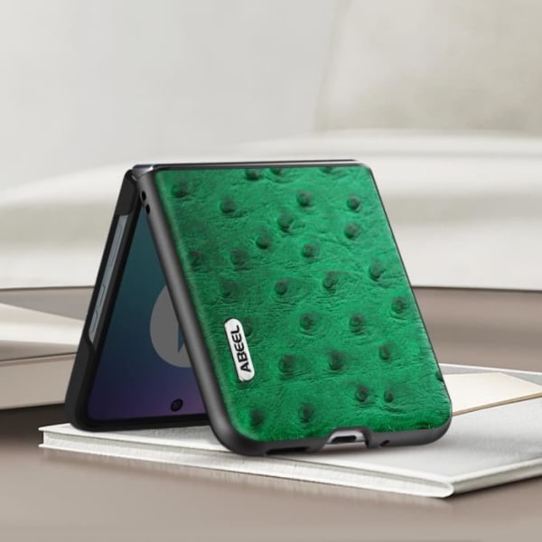 Fodral till Motorola Razr 40 Ultra Leather Textured Pattern Slim Design Abeel Green