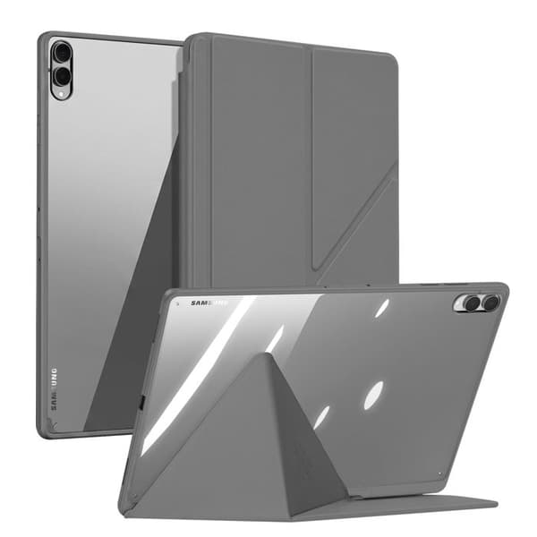 Galaxy Tab S12 Ultra:lle suunniteltu Origami-tuki Dux Ducis -kotelo, harmaa Grå