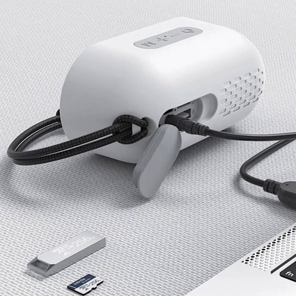 Bluetooth-högtalare med 6h batteritid, vattentät IPX6, kompakt med rem wiwu, Vit Vit