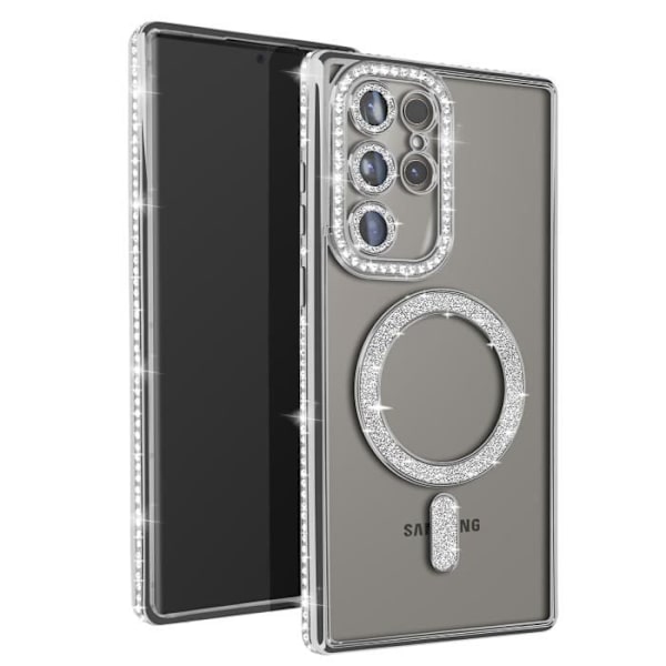 Coque - AVIZAR - Samsung Galaxy S24 Ultra - Rigide - Argent - Kompatibel med MagSafe Grå