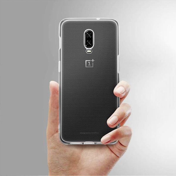 Cover og Beskyttelsesfilm - OnePlus - 6T - Transparent Silikone - Tempereret Glas - Ridseresistent Klar vit