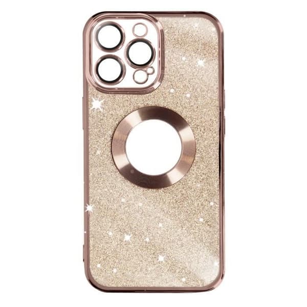 Coque iPhone 14 Pro Max - Protecam - Paillette Rose - Silikon Gel - Mjuk - Kromad Rosa