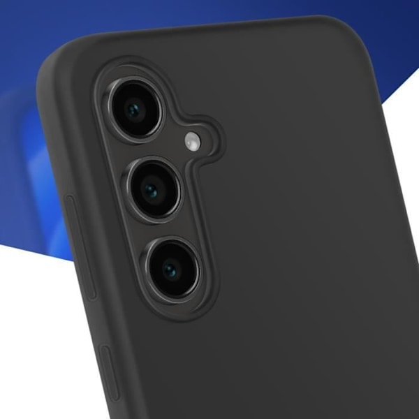 Coque i silikone til Samsung S24 FE stødabsorberende med indvendig mikrofiber 3mk sort Svart
