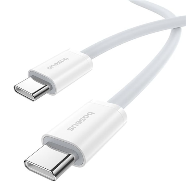 Kabel (P10365200211-00) Type-C til Type-C, 30W, 1m BASEUS Hvid
