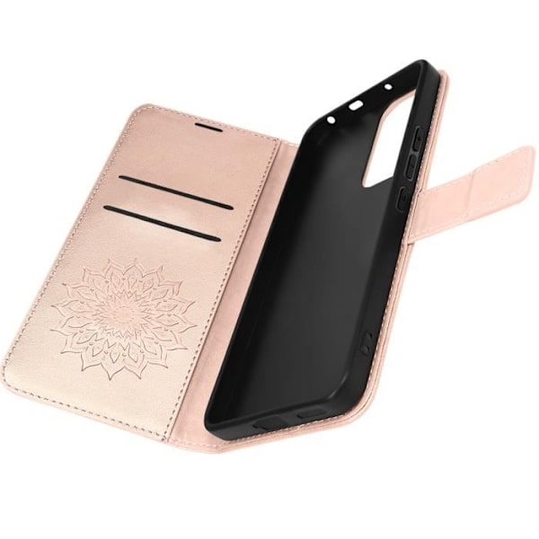 Kotelo Xiaomi 12 Lite Walletille ja Stand Mandala -kukkaruusukultaiselle Rosa