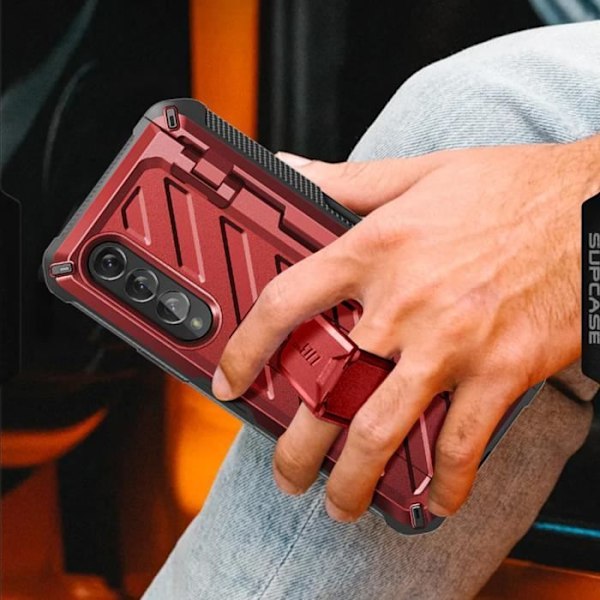 Fodral till Samsung Galaxy Z Fold 4 Multilayer Unicorn Beetle Pro Supcase Röd Röd