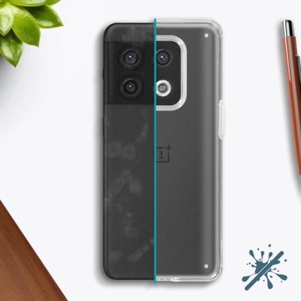 Bakskydd - IMAK - OnePlus 10 Pro - Transparent - Flexibel - Förstärkta hörn Transparent