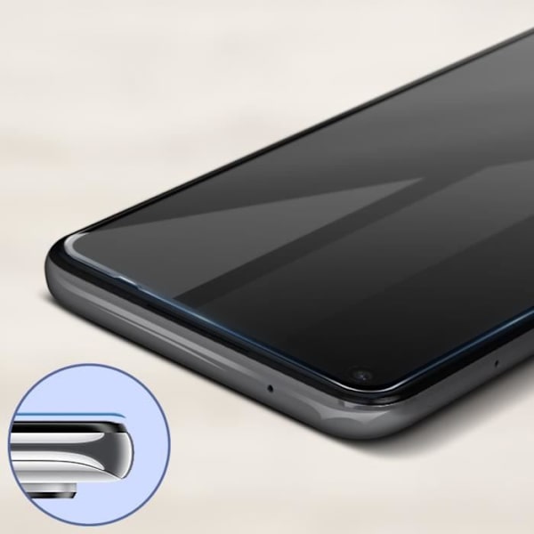 Vitre - Akashi - Oppo A94 5G - 9H Karkaistu Lasia - Viistetyt Reunat - Räjähdysvaiheita Vastaava Transparent