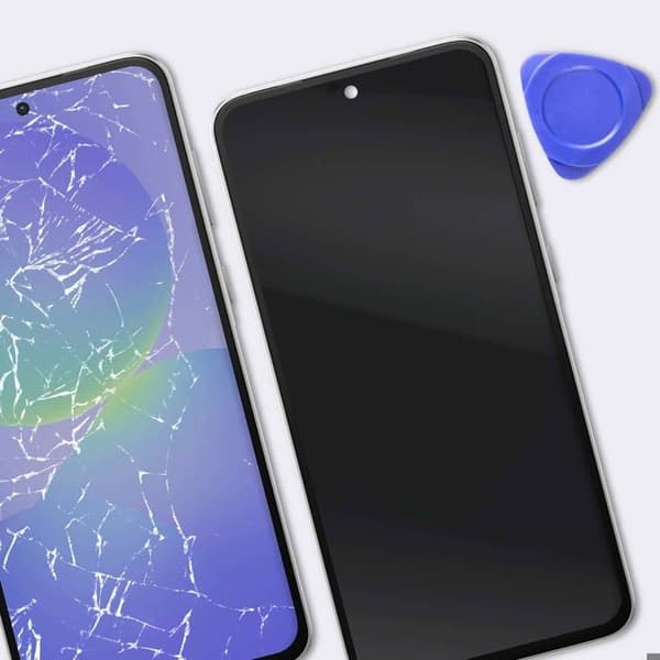 OLED-skærm - AVIZAR - Galaxy A36 - Hvid - Formonteret - Indbyggede flex-kontakter Vit