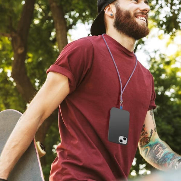 Smartphonesladd med flerfärgad justerbar rem Flerfärgad