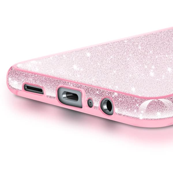Glittrande skal för Samsung Galaxy A06 Stötsäkert Rosa Puder Rosa