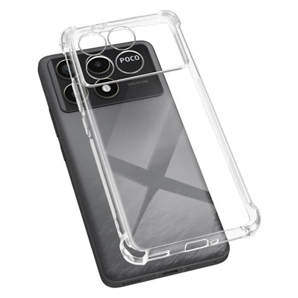 Cover til Xiaomi Poco F6 Pro Stødabsorberende Fleksibel Forstærkede hjørner Gennemsigtig Transparent