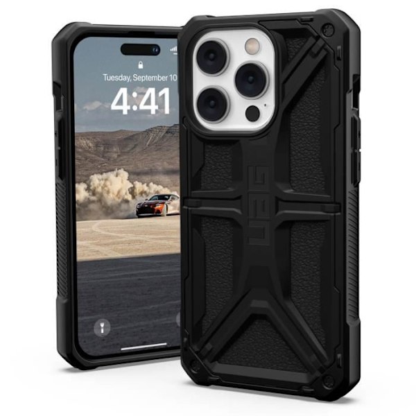 Coque - UAG - Monarch - iPhone 14 Pro - Optimal beskyttelse - 5 lag - Sort sort