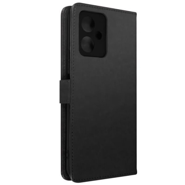 Kotelo Xiaomi Redmi Note 12 5G:lle - AVIZAR - Musta - Kova kuori - Korttiteline - Magneettiliuska Svart