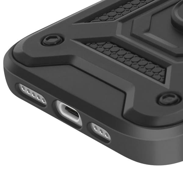 Cover til iPhone 17 - AVIZAR - Stødabsorberende - Støtte Ring - Skydende Kameradæksel - Sort Svart