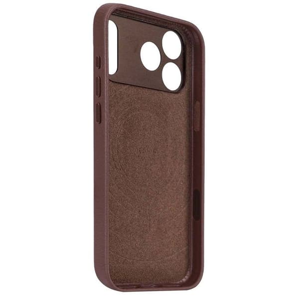 Magsafe cover - DECODED - iPhone 17 Pro - Ægte læder - Stødafvisende beskyttelse - Brun brun