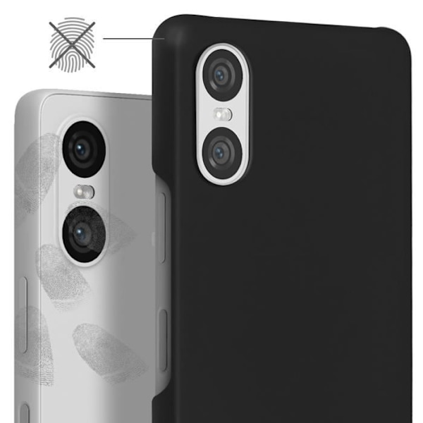 Taske til Sony Xperia 10 VI - AVIZAR - Sort - Stiv - Syntetisk - Glat Svart