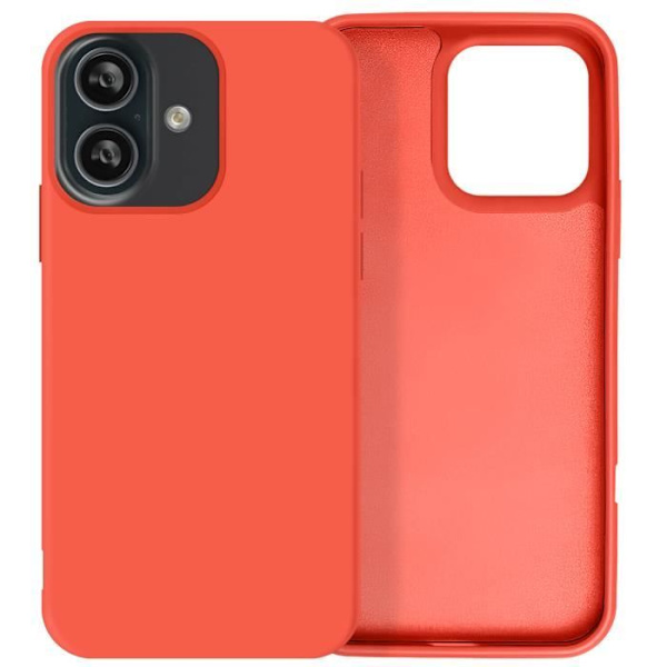 Fodral till iPhone 16 Plus - AVIZAR - Halvstyv Soft-touch Anti-fingeravtryck - Korall Rosa