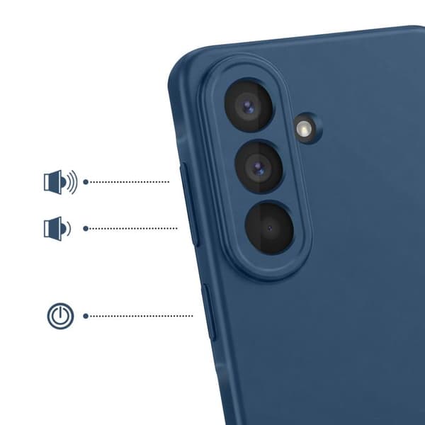 Silicone Soft-Touch Cover til Galaxy A57 Fast Cover Serie Blå Blå