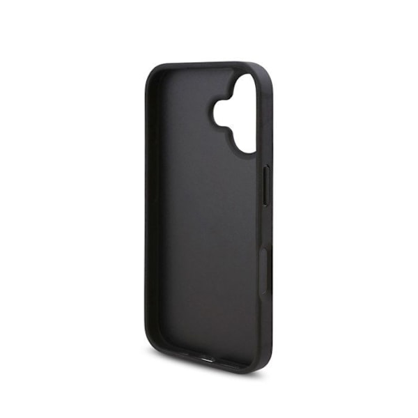Coque til iPhone 16 Plus Design Saffiano Karl og Choupette Karl Lagerfeld Sort Svart