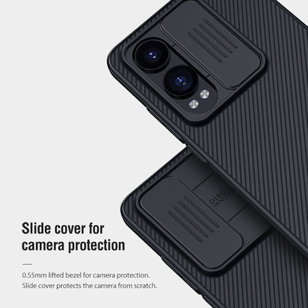 Cover til OnePlus Nord CE4 Lite med Kamera Dæksel Model CamShield Nillkin Sort Svart