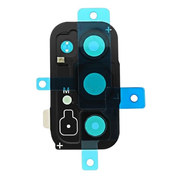 Erstatningslinse - AVIZAR - Galaxy S20 FE - Sort Chassis - Forstærket Glas - Hurtig Installation Svart