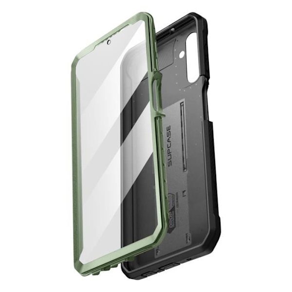 Grönt fodral för Samsung A14 5G Stötsäkert Kickstand Hållare Bältesklämma, Supcase Grön