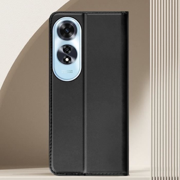 Fodral för Oppo A60 Klapp Magnetiskt Kortfack Svart Svart
