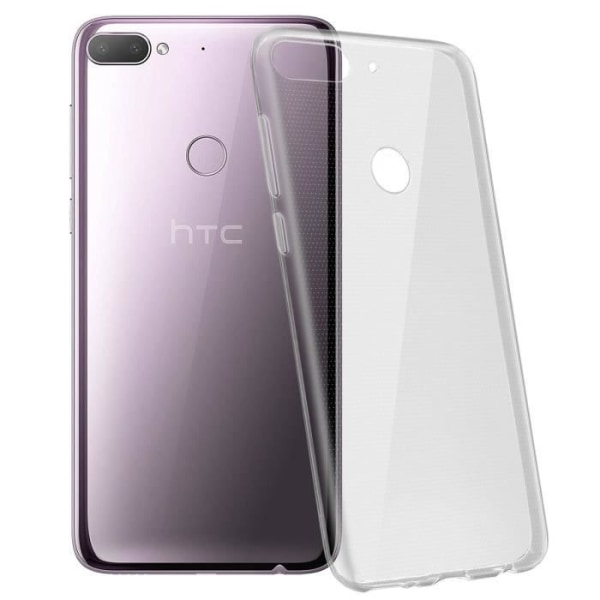 HTC Desire 12 Plus Fodral Skyddande mjuk silikon Ultratunn Transparent Vit Gennemsigtig hvid