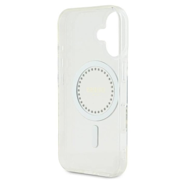 Skyddshölje för iPhone 16 Strass Ring MagSafe Guess Vit Vit