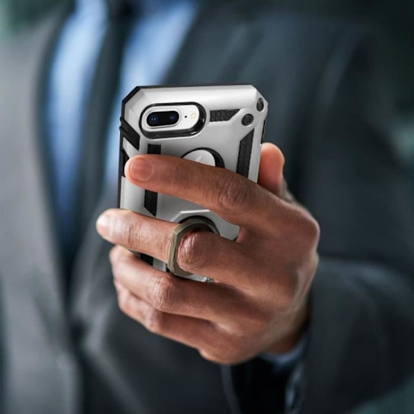 Coque - AVIZAR - iPhone 6/6S/7/8 Plus - Hybride - Silver - Inbyggd videostöd Pengar
