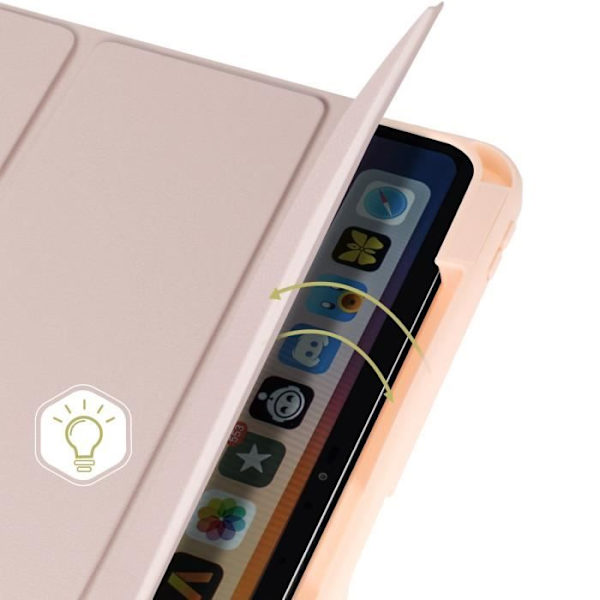 Fodral för iPad Pro 11 2024 - AVIZAR - Videostöd / Keyboard Sleep - Pulverrosa Rosa