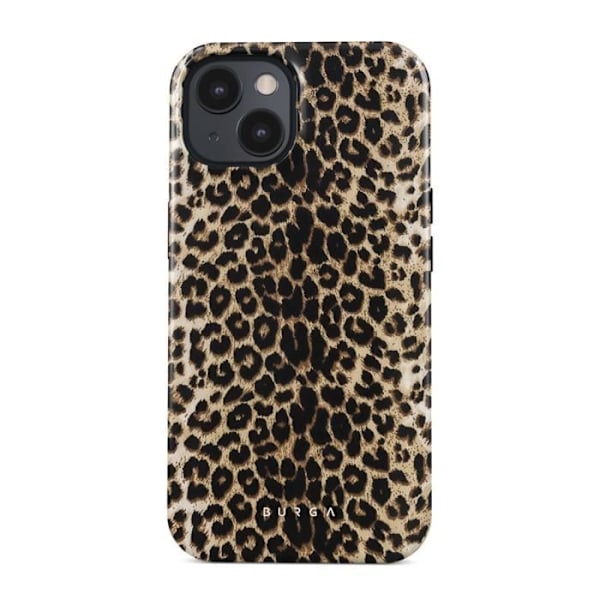 Coque til iPhone 15 Plus MagSafe Tough Antichocs Model Player Burga Leopard kastanj