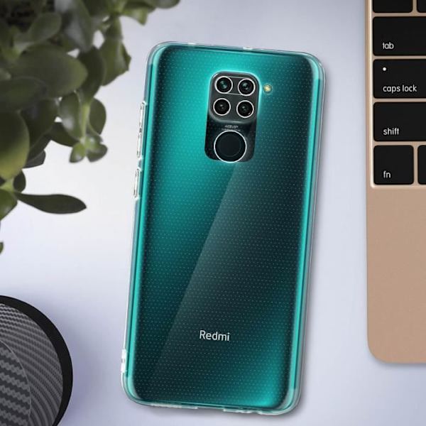 Kotelo - AVIZAR - Xiaomi Redmi Note 9 - Joustava silikoni - Ultraohut - Läpinäkyvä valkoinen Vit