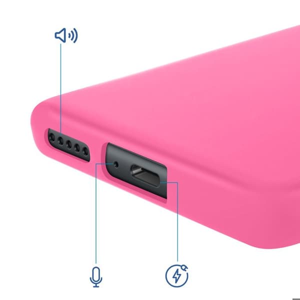 Coque Soft-Touch til Redmi Note 15 5G i Anti-glid Silikone Fuchsia Ros